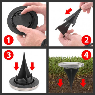 Sada solárnych záhradných vstavaných svietidiel, 8 LED, 12 k