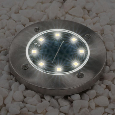 Sada solárnych záhradných vstavaných svietidiel, 8 LED, 12 k