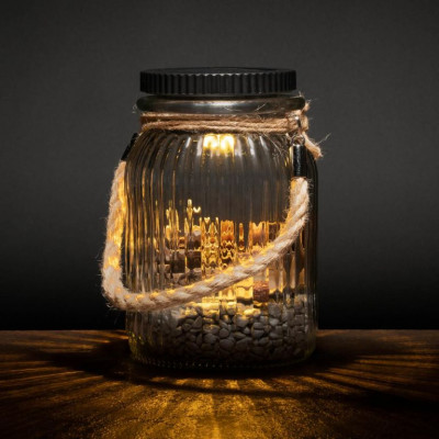 Sada solárnych svetiel, 3 LED, plastové, teplá biela, 3 ks