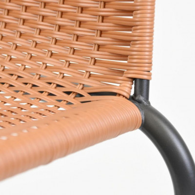 Sada záhradných stoličiek, stohovateľná, sivá/prírodná, 2 ks