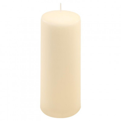 Sada stĺpových sviečok, 20 cm, Ø 7,5 cm, krémová, 2 ks