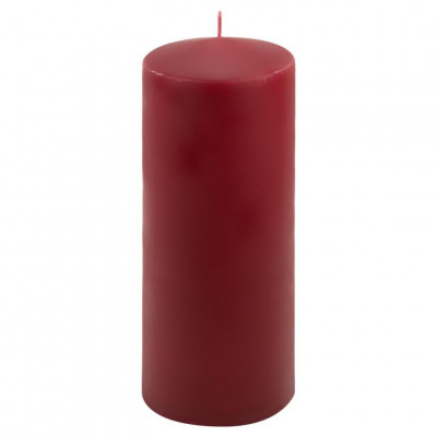 Sada stĺpových sviečok, 25 cm, Ø 10 cm, vínová, 2 ks