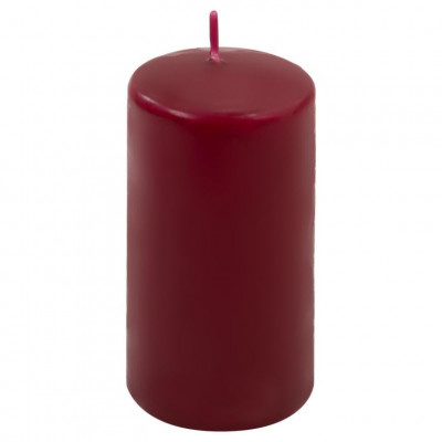 Sada stĺpových sviečok, 11,5 cm, Ø 6 cm, vínová, 6 ks