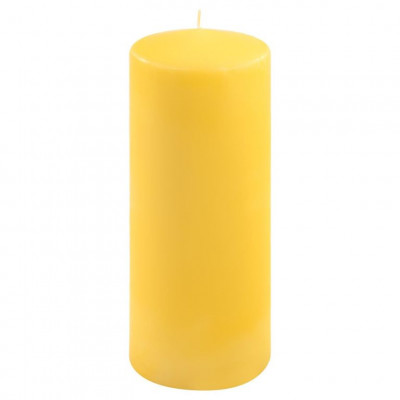 Sada stĺpových sviečok, 25 cm, Ø 10 cm, žltá, 2 ks