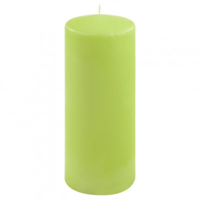 Sada stĺpových sviečok, 25 cm, Ø10 cm, svetlozelená, 2 ks