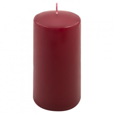 Sada stĺpových sviečok, 15 cm, Ø 7,5 cm, vínová, 2 ks