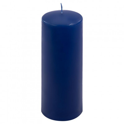 Sada stĺpových sviečok, 20 cm, Ø 7,5 cm, modrá, 2 ks