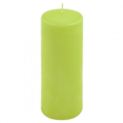 Sada stĺpových sviečok, 20 cm, Ø 7,5 cm, svetlozelená, 2 ks