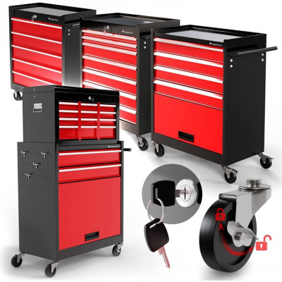 TIMBERTECH vozík na náradie, 7 zásuviek s vložkami