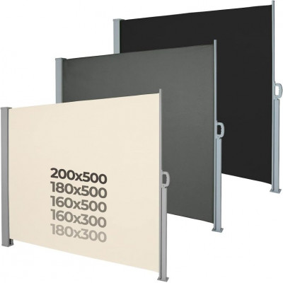 JAGO Výsuvná bočná zástena, 160 x 500 cm, béžová