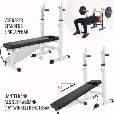 Gorilla Sports Posilňovacia lavica + nakladací set, 100 kg Gorilla Sports Posilňovacia lavica + nakladací set, 100 kg