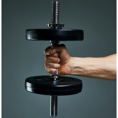 Gorilla Sports Posilňovacia lavica + nakladací set, 100 kg Gorilla Sports Posilňovacia lavica + nakladací set, 100 kg