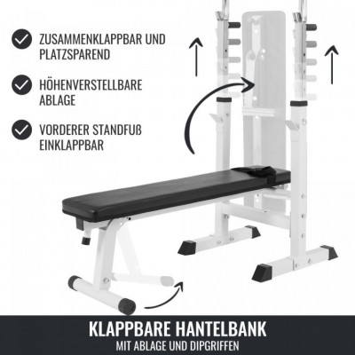 Gorilla Sports Posilňovacia lavica + nakladací set, 100 kg Gorilla Sports Posilňovacia lavica + nakladací set, 100 kg