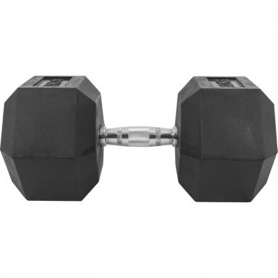 Gorilla Sports Šesťhranná pogumovaná činka, 40 kg