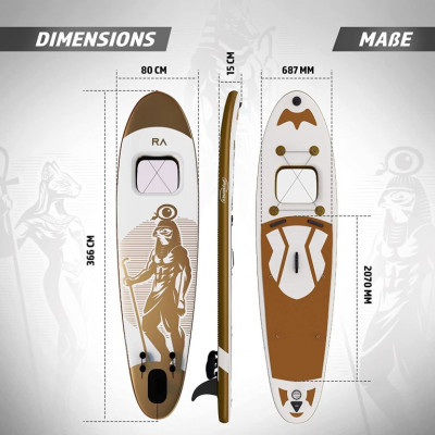 PHYSIONICS nafukovací paddleboard - boh Ra, 305 cm