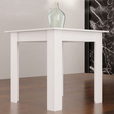 MIADOMODO jedálenský stôl pre 4 osoby, biely, 80x80x76,5 cm MIADOMODO jedálenský stôl pre 4 osoby, biely, 80x80x76,5 cm