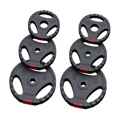 Gorilla Sports Sada činkových kotúčov s úchopom, 17,5 kg