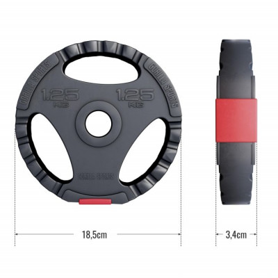 Gorilla Sports Sada činkových kotúčov s úchopom, 17,5 kg