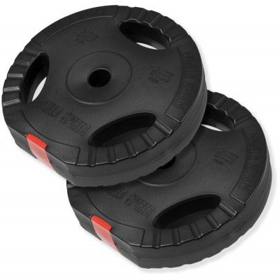 Gorilla Sports Lavica, kladka + nakladací set 100 kg, čierna