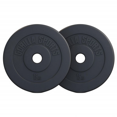 Gorilla Sports Sada záťažových kotúčov 2 x 15 kg