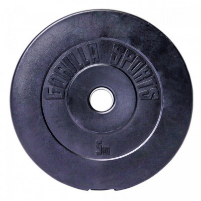 Gorilla Sports Set nakladacích tyčí + závažia, plast, 38 kg