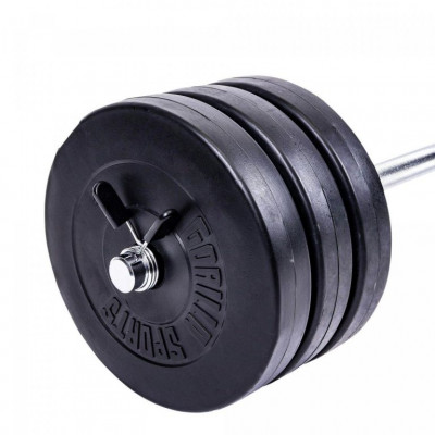 Gorilla Sports Set nakladacích tyčí + závažia, plast, 38 kg