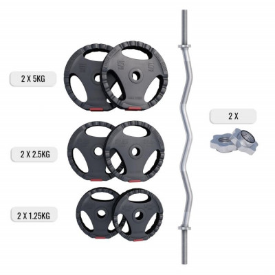 Gorilla Sports Nakladací činkový set, 25 kg