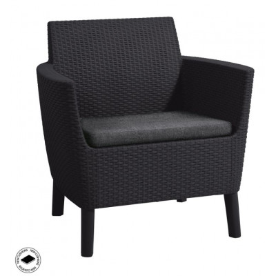 Záhradný polyratanový set SALEMO 3 seater - grafit