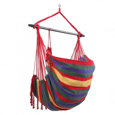 MIADOMODO Závesné hojdacie kreslo, farebné, dovnútra aj von