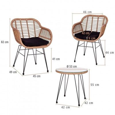 STILISTA Záhradný set - stolička + stôl