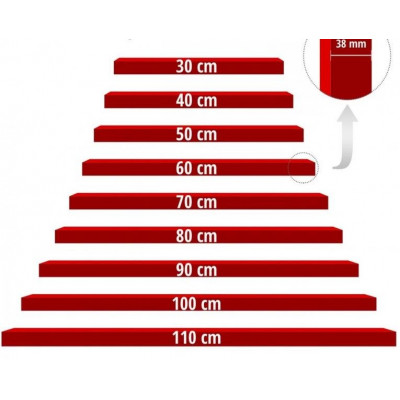 STILISTA Nástenná polica Volato, 100 cm, svetlé drevo