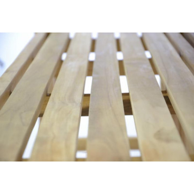 Záhradný set lavíc a stola DIVERO - neošetrené teakové drevo - 150 cm