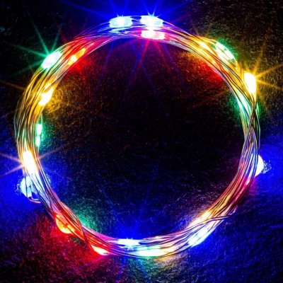 VOLTRONIC LED reťaz 10 x 25 LED, farebné, na batérie