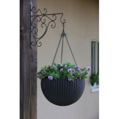Kvetináč HANGING SPHERE - hnedý