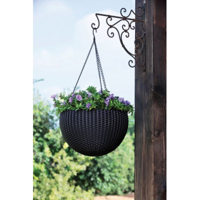 Kvetináč HANGING SPHERE - hnedý