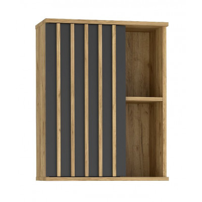 Závesná skrinka 60 cm s lamelovými dvierkami