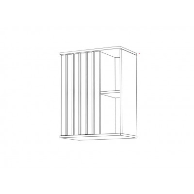 Závesná skrinka 60 cm s lamelovými dvierkami