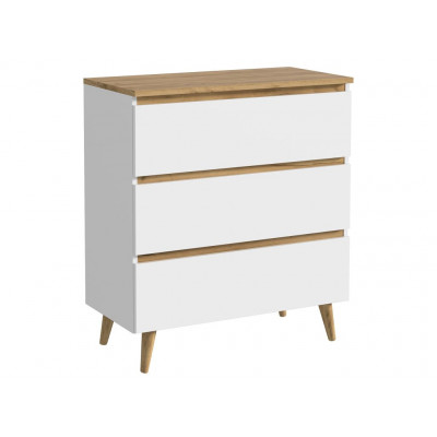 Škandinávska komoda z bieleho dubu 80 cm