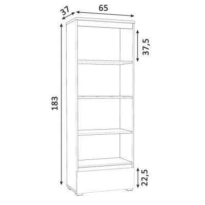 Otvorená polica z dreva sonoma s policami do detskej izby