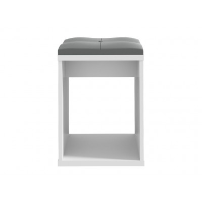 Stolička biela so sedákom ku kozmetickému toaletnému stolík