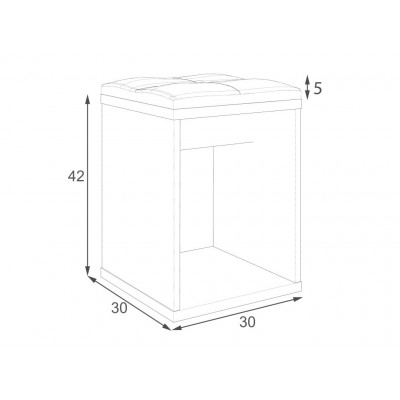 Stolička biela so sedákom ku kozmetickému toaletnému stolík