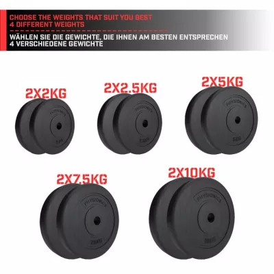 Sada závažia plnená pieskom a cementom, 2 x 7,5 kg