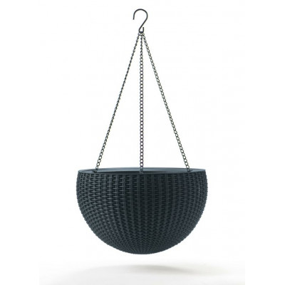 Záhradný kvetináč HANGING SPHERE - antracit