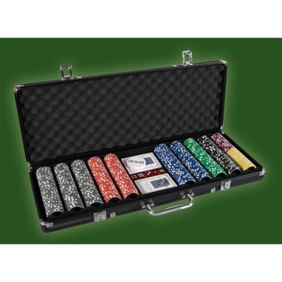 Pokerový set, 500 žetónov Ultimate black