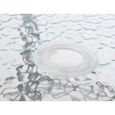 Záhradný stôl ZWMT Ø 80 cm kovový so sklenenou doskou