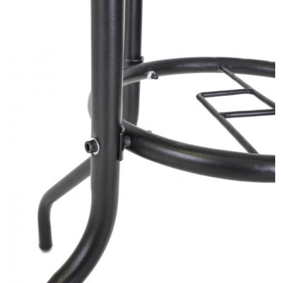 Záhradný stôl ZWMT Ø 80 cm kovový so sklenenou doskou