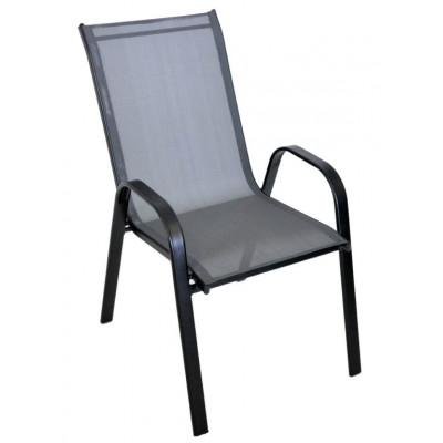Záhradné kreslo SOFIE kov, sivá látka