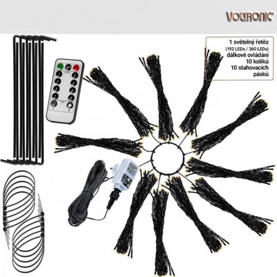 VOLTRONIC Svetelná reťaz v tvare kužeľa,360 LED,teplá biela. VOLTRONIC Svetelná reťaz v tvare kužeľa,360 LED,teplá biela.