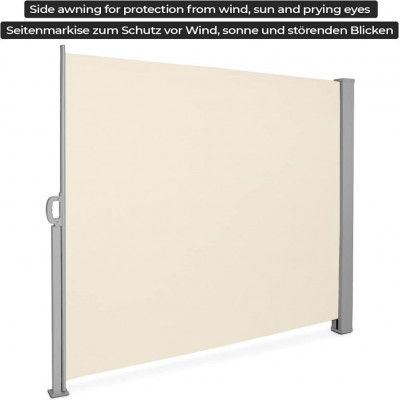 JAGO Výsuvná bočná zástena, 160 x 500 cm, béžová