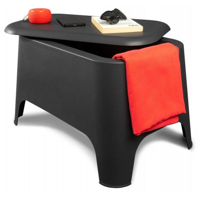 Plastový stôl PETRA + box, grafit